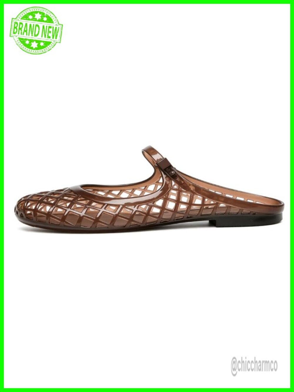 Women's Breathable Mesh Jelly Flat Slide Sandals Adjustable Buckle Slip On